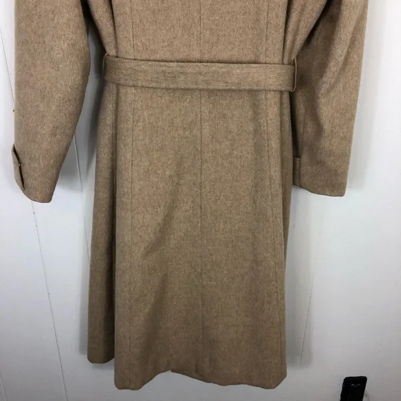 Vintage Wool & Camel Hair Belted Jacket Sz S - Picture 7 of 14